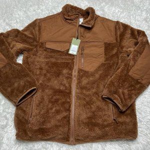 Goodfellow & Co Jacket Sherpa Long sleeve Faux Fur  Cedar Bark Size L